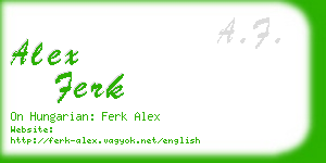 alex ferk business card